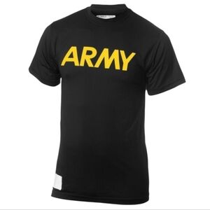 U.S. Army Physical Fitness Uniform Short Sleeve Crewneck Tee in Black Size Small